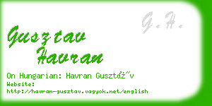 gusztav havran business card